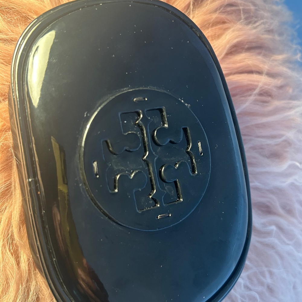 Tory Burch Patent Leather Cosmetic Bag Black NWOT
